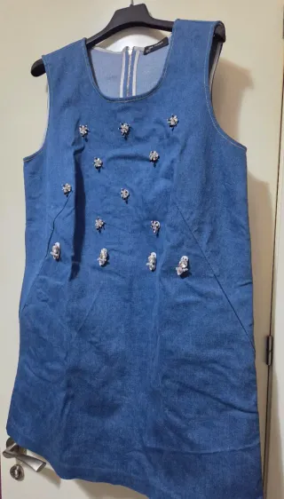 Vestido vaquero abalorios