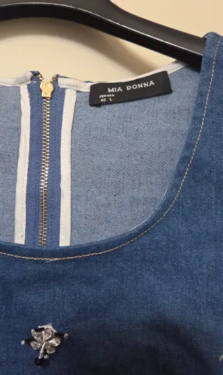 Vestido vaquero abalorios