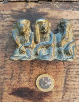 Monos Sabios Bronce Vintage