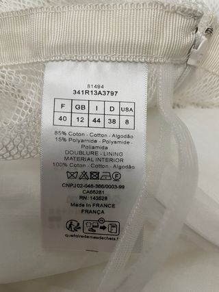 Falda larga de encaje blanco