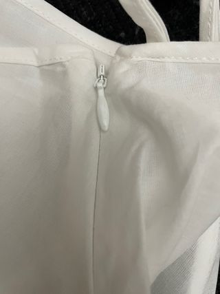 Falda larga de encaje blanco