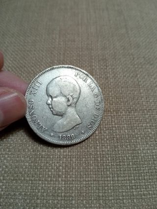 Moneda de plata de 1889