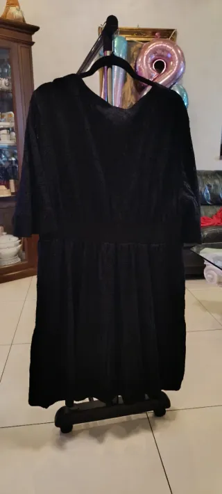Vestito pizzo nero taglie comode