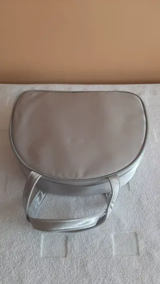 2 Neceser/Bolsa Maquillaje Beige/Plata