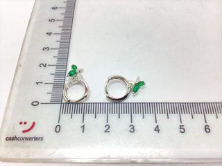 argollas plata 925mm con piedra con circonita