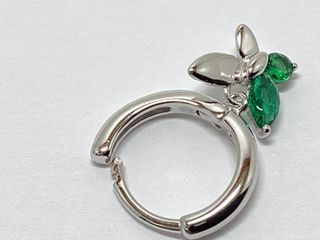 argollas plata 925mm con piedra con circonita