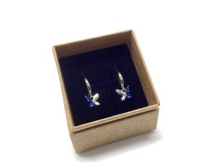 argollas plata 925mm con piedra con circonita