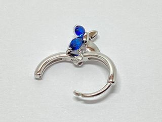 argollas plata 925mm con piedra con circonita