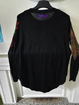 Maglia Desigual donna nera multicolor