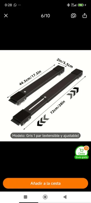 Raíles con ruedas para muebles