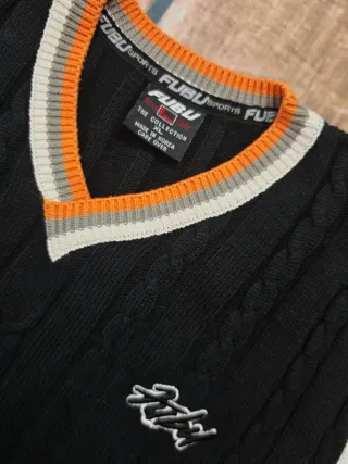 Gilet FUBU Uomo Nero Arancione Taglia M