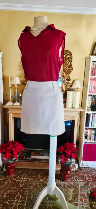 Blusa de gasa MY STYLE color granate