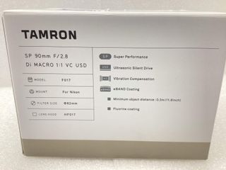 objetivos tamron tamron sp 90mm f/2.8 di macro 1.1 vc usd para nikon f