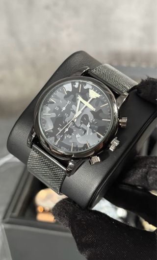 Reloj Camuflaje Negro/Gris