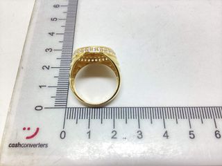 sello oro 18k con piedra con circonita