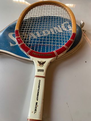 Raqueta tenis de madera, vintage