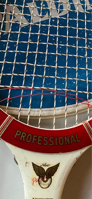 Raqueta tenis de madera, vintage