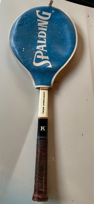 Raqueta tenis de madera, vintage