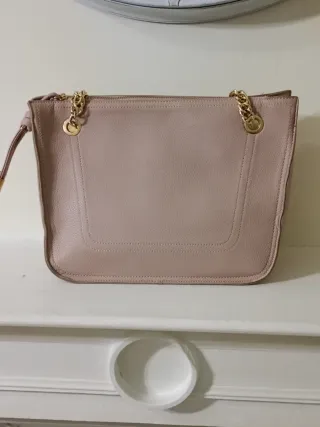 Borsa tote Conbipel cipria con catena oro