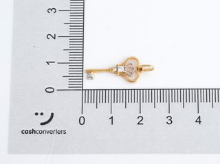 colgante oro 18k con piedra con circonita