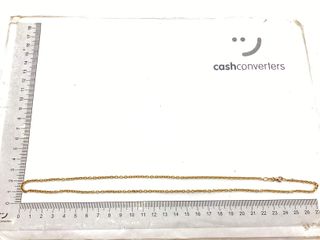 cadena oro 18k con piedra 26cm