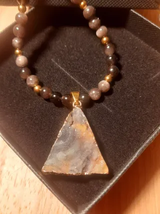 Collar hecho a mano piedra natural