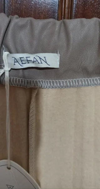 Gonna lunga similpelle beige