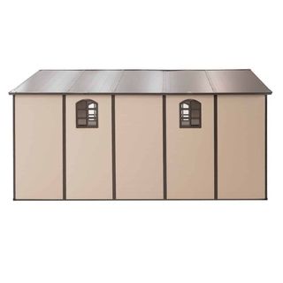 Caseta jardín de resina con suelo Alessia en beige de 11 m²