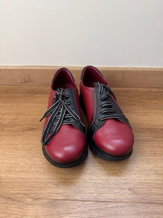 Zapatos José Sáenz Mujer Rojo y Negro