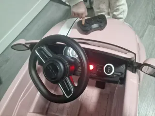 Coche Bateria Fiat 500 Rosa + Mando