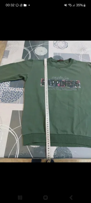 Maglione felpato verde