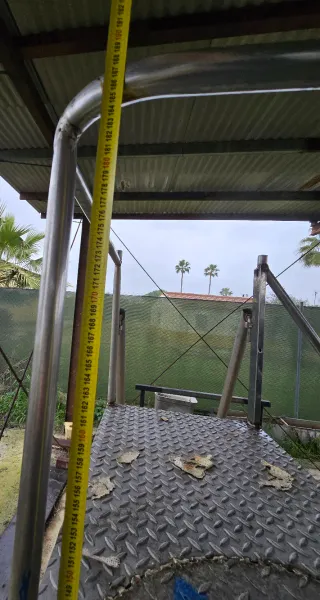 Escalera de piscina elevadas de  acero inoxidable