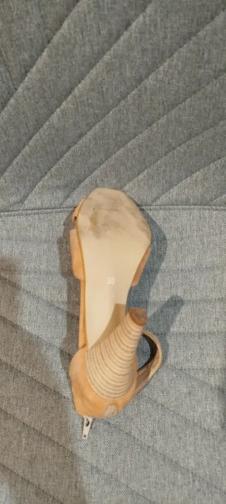 Sandalias de piel tacón Talla 38