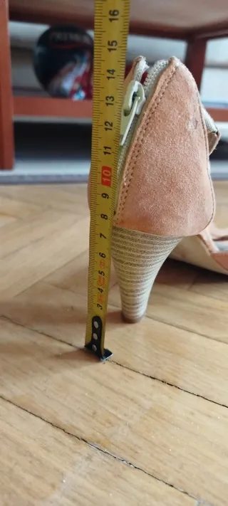 Sandalias de piel tacón Talla 38