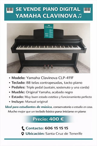Piano Digital Yamaha Clavinova CLP-411F