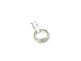 anillo oro 14k con piedra con diamante t. 10 (15,92 mm)