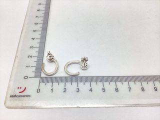 pendientes plata 925mm con piedra con circonita