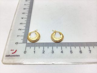 argollas oro 18k con piedra con circonita
