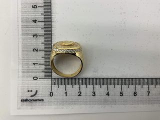 sello oro 18k con piedra con circonita