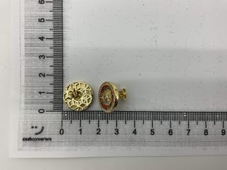 pendientes oro 18k con piedra con circonita