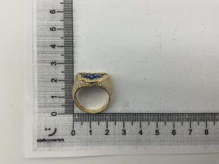 anillo oro 18k con piedra con circonita