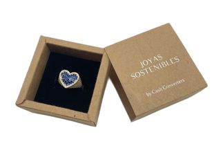 anillo oro 18k con piedra con circonita