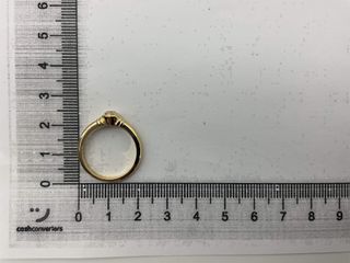 anillo oro 18k con piedra con diamante