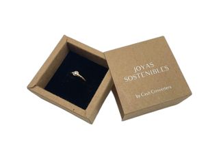 anillo oro 18k con piedra con diamante