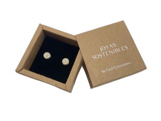 pendientes oro 18k con piedra con circonita