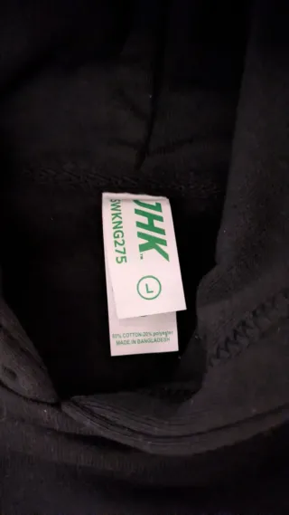 Sudadera negra con capucha. Unisex