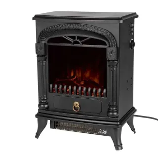 Estufa Eléctrica LED Chimenea 2000W Negra