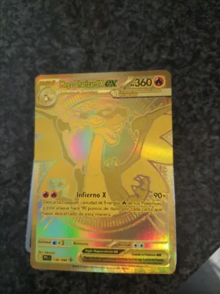 Carta Pokémon Mega Charizard X EX Dorada