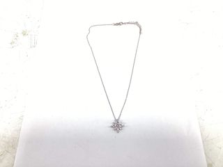 cadena plata 925mm con piedra con circonita 19 2.5cm