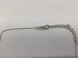 cadena plata 925mm con piedra con circonita 19 2.5cm